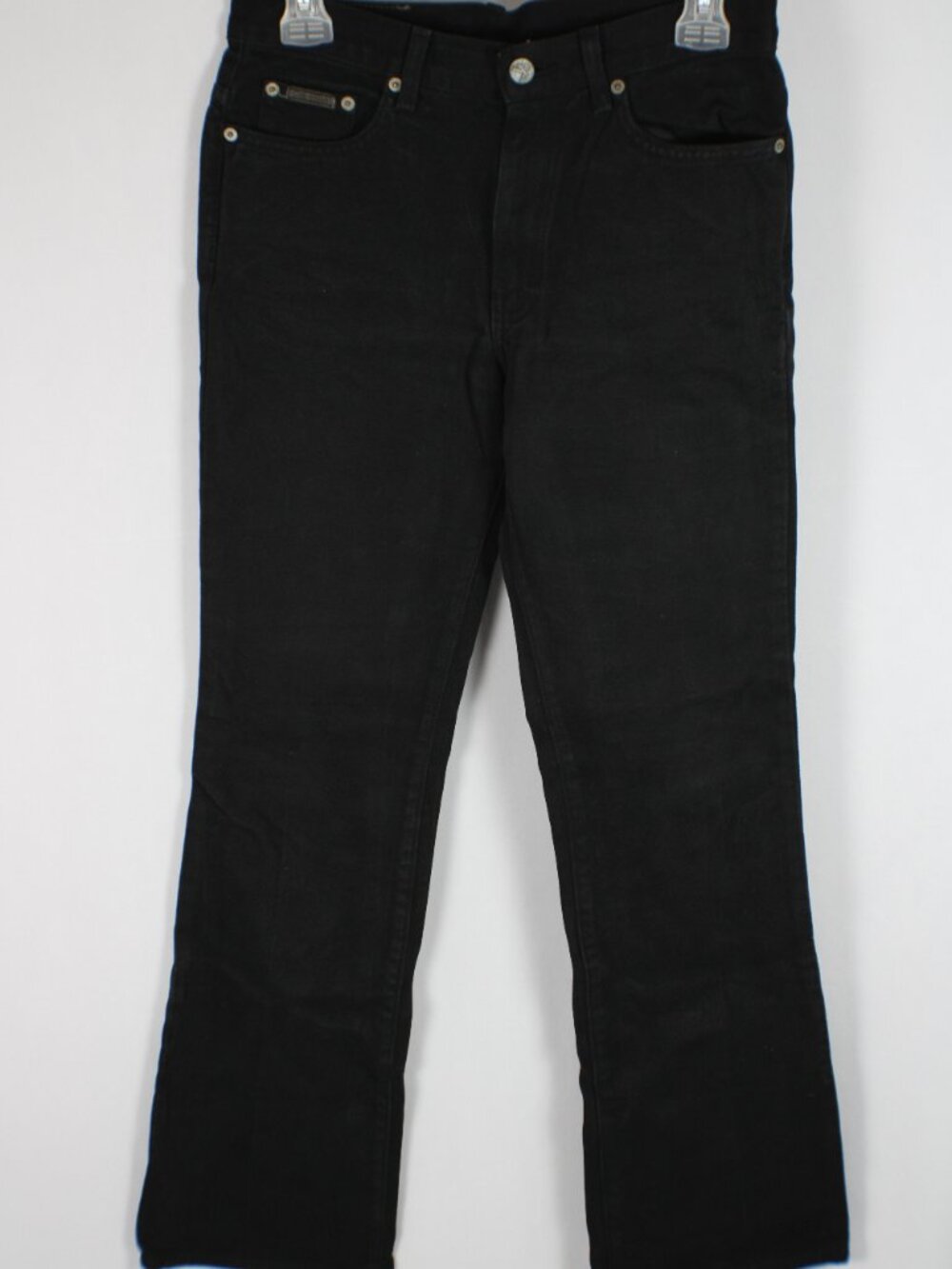 Calvin Klein Black High Waisted Flare Jeans Size 5 VTG